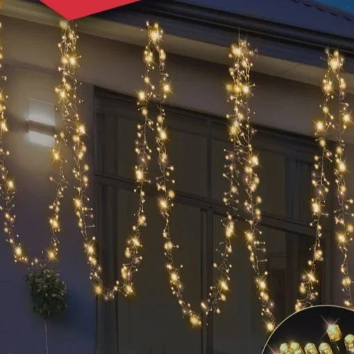 Cluster Lights>Christmas World 720 Led Cluster Lights Warm White (10.4M)