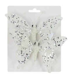 Hanging Decorations>Christmas World Clip On Sequin Butterfly (2Pk)