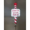 3D & 2D Displays>Christmas World 3D Acrylic Santa Stop Here Sign