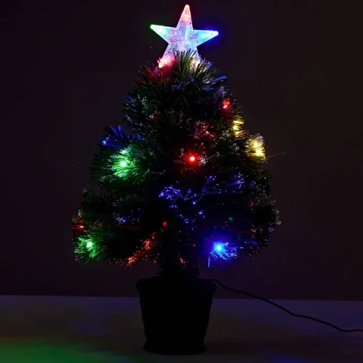 Fibre Optic Trees>Christmas World Fibre Optic Tree Multi (60Cm)