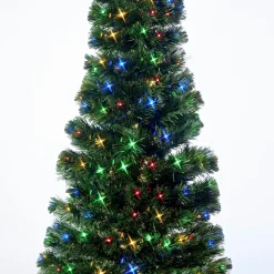 Fibre Optic Trees></noscript>Christmas World Fibre Optic Tree Slim With Multicoloured Leds (1.8M)