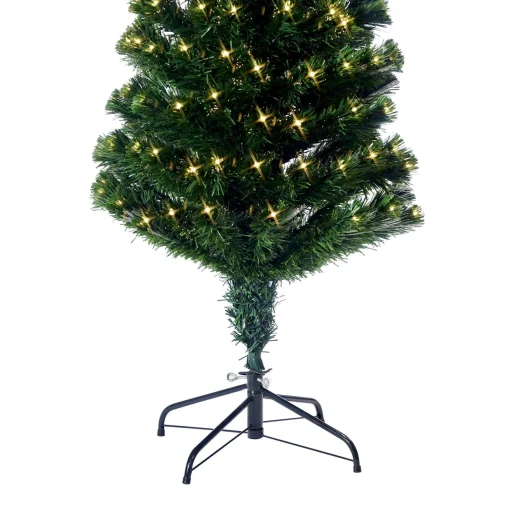 Fibre Optic Trees>Christmas World Fibre Optic Tree Slim With Warm White Leds (1.8M)