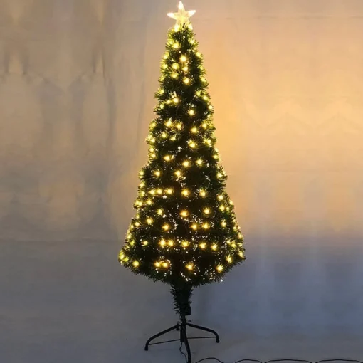 Fibre Optic Trees>Christmas World Fibre Optic Tree Slim With Warm White Leds (1.8M)
