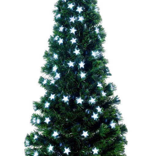 Fibre Optic Trees>Christmas World Fibre Optic Tree Stars White (1.8M)