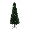 Fibre Optic Trees>Christmas World Fibre Optic Tree With 3D Stars Led Warm White (1.8M)