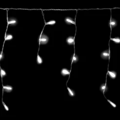 Icicle Lights></noscript>Christmas World Flashing Icicles White Tub (9.9M)