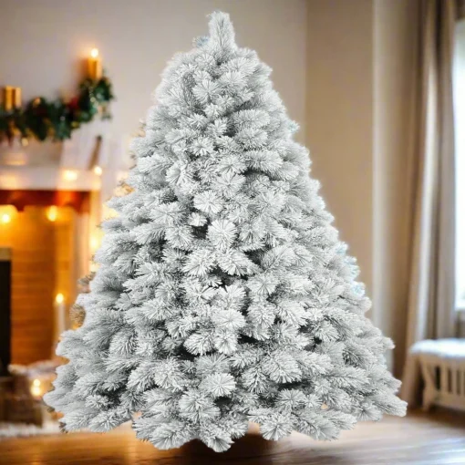 Artificial Trees>Christmas World Flocked Fir Tree 7Ft (2.1M)