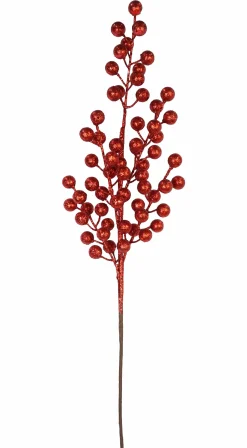 Traditional & Berry></noscript>Christmas World Glitter Berry Spray (70Cm)