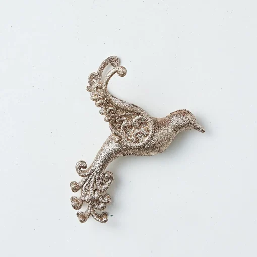 Hanging Decorations>Christmas World Glitter Hanging Decoration - Silver Dove