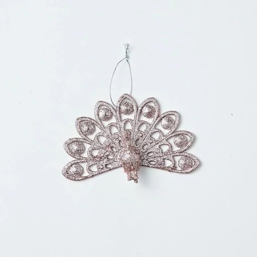 Hanging Decorations>Christmas World Glitter Hanging Decoration - Silver Dove