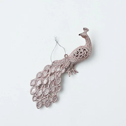 Hanging Decorations>Christmas World Glitter Hanging Decoration - Silver Dove