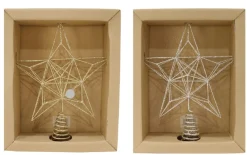 Tree Accessories>Christmas World Glitter Wire Star Topper Asst (30Cm)