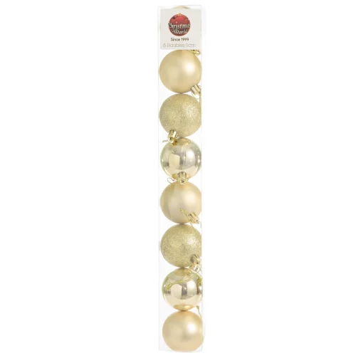Touch Of Elegance>Christmas World Gold Bauble Pack (5Cm)