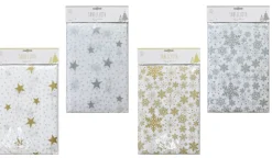 Magical Winter Wonderland>Christmas World Gold Or Silver Rectangular Tablecloth Asst - Gold Star