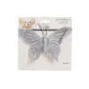 Magical Winter Wonderland>Christmas World Grey Velour Butterfly With Clip (20Cm)