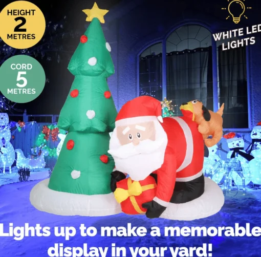 Inflatables>Christmas World Inflatable Santa And Puppy (1.95M)