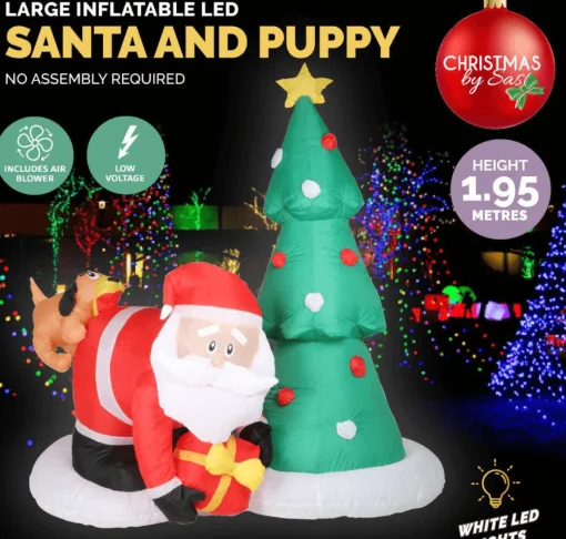 Inflatables>Christmas World Inflatable Santa And Puppy (1.95M)