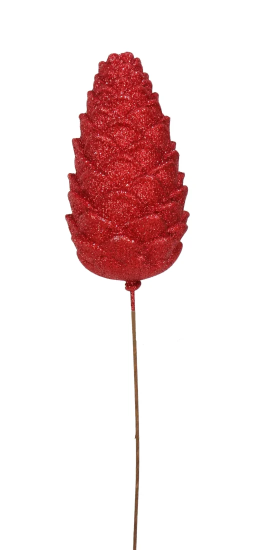 Touch Of Elegance>Christmas World Jumbo Glitter Cone Pick Asst (46Cm)
