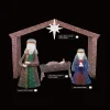 3D & 2D Displays>Christmas World Led 3D Glitter Thread Nativity (4Pc)