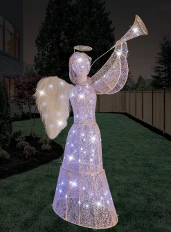 3D & 2D Displays></noscript>Christmas World Led Glitter Thread Angel With Trumpet
