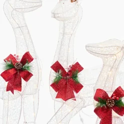 3D & 2D Displays></noscript>Christmas World Led Glitter Thread Twinkling Reindeer Family