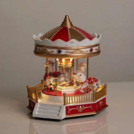 3D & 2D Displays>Christmas World Led Musical Merry-Go-Round