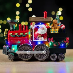 3D & 2D Displays></noscript>Christmas World Led Musical Santa Train Engine