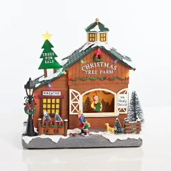 3D & 2D Displays>Christmas World Led Musical Tree Farm Scene