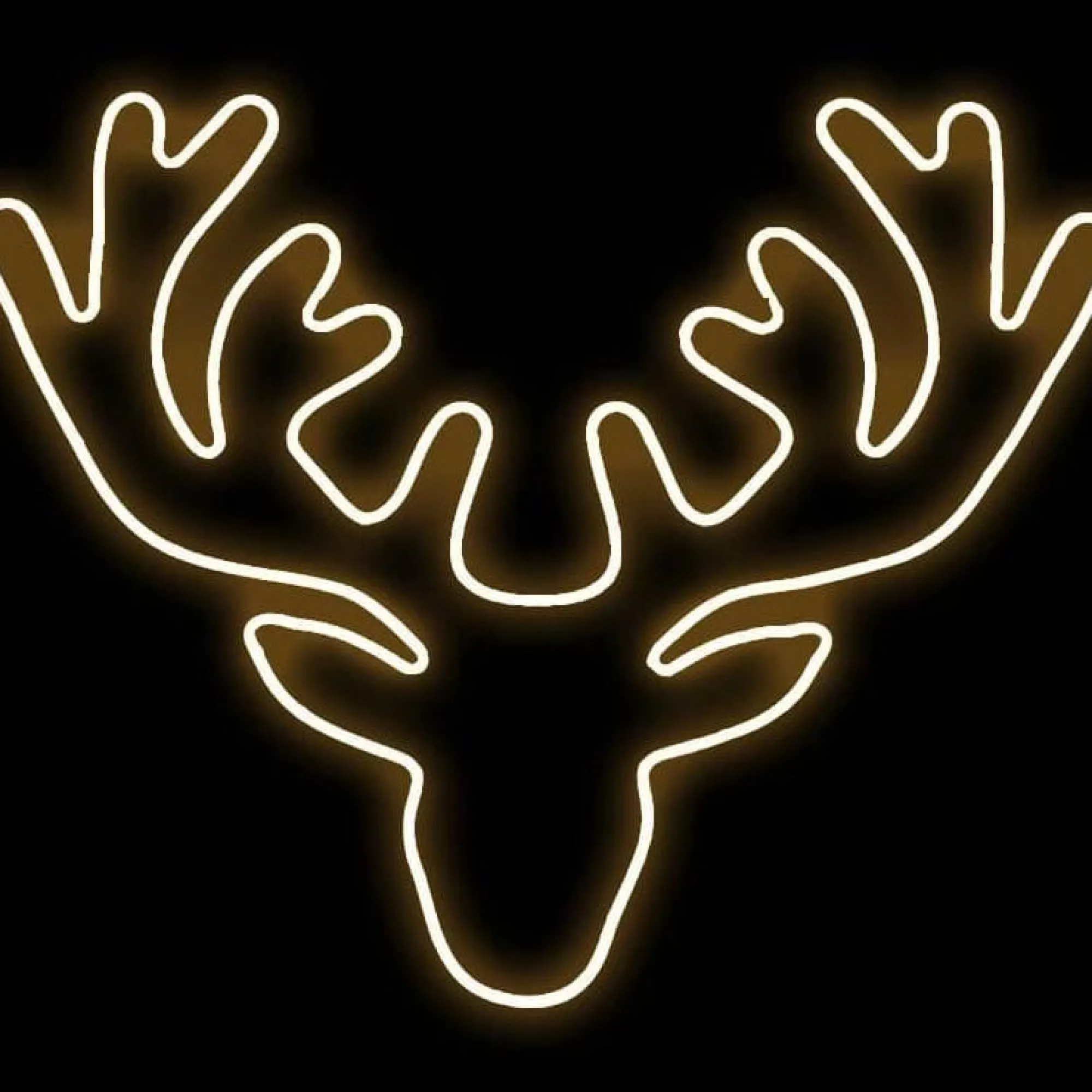 Frame Ropelight (Motifs)>Christmas World Led Neon Flex Stag Head Warm White