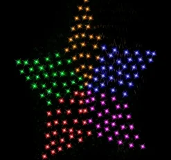 Solar Lights></noscript>Christmas World Led Solar Rainbow Star Net Light (150)