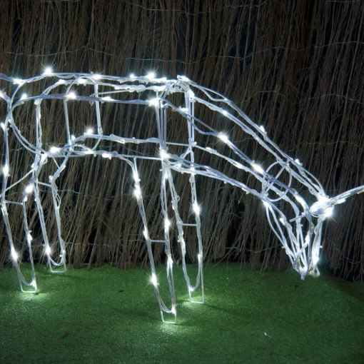 3D & 2D Displays>Christmas World Led Solar Standing Or Feeding Reindeer - Feeding