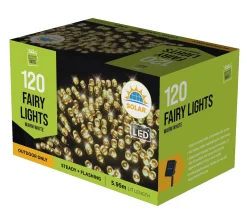 Solar Lights></noscript>Christmas World Led Solar Warm White Lights (5.95M)