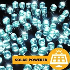 Solar Lights>Christmas World Led Solar White Lights (39.9M)