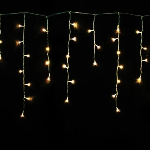 Icicle Lights>Christmas World Led Warm White Icicle Lights (10M)