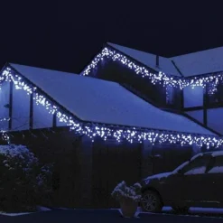 Icicle Lights>Christmas World Led White Icicle Lights (20M)