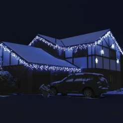 Icicle Lights>Christmas World Led White Icicle Lights (30M)