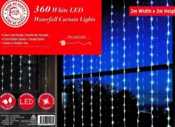 Curtain Lights></noscript>Christmas World Led White Waterfall Curtain (4X2M)