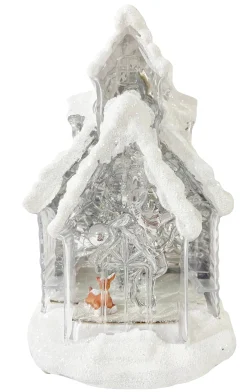 3D & 2D Displays></noscript>Christmas World Light Up House With Glitter Snow Asst (29Cm)