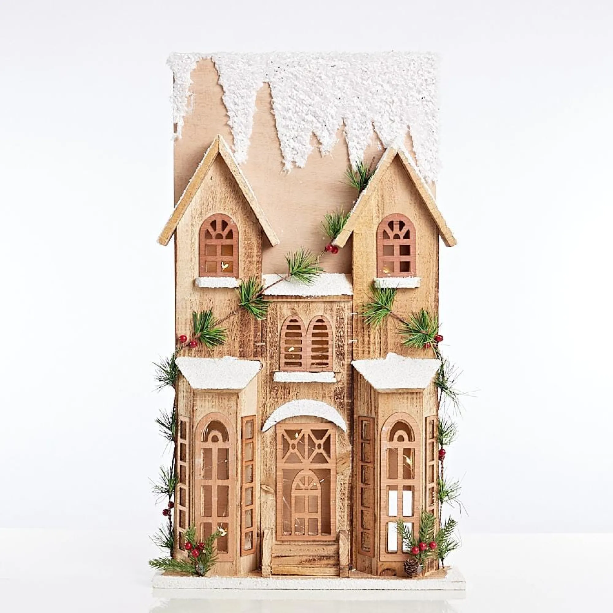 3D & 2D Displays>Christmas World Light Up Vintage Terrace House (64Cm)
