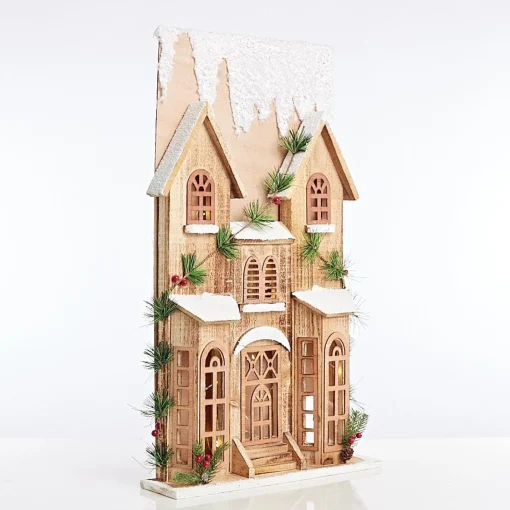3D & 2D Displays>Christmas World Light Up Vintage Terrace House (64Cm)