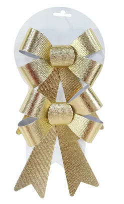 Traditional & Berry></noscript>Christmas World Medium Metallic Bow (2Pk)