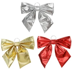 Wreaths, Garlands And Bows>Christmas World Metallic Door Bow Asst