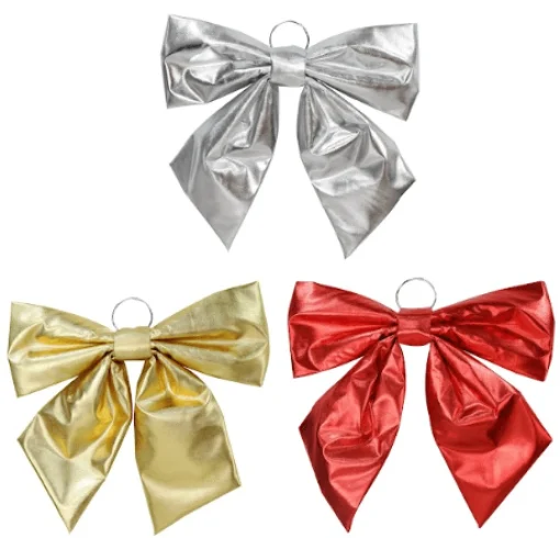 Traditional & Berry>Christmas World Metallic Door Bow Asst