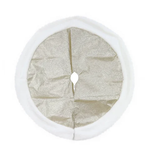 Touch Of Elegance>Christmas World Metallic Tree Skirt With Fur Trim Asst (90Cm)