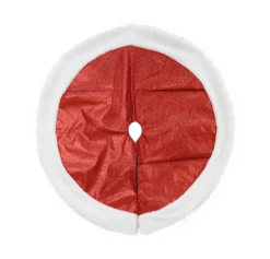 Touch Of Elegance></noscript>Christmas World Metallic Tree Skirt With Fur Trim Asst (90Cm)