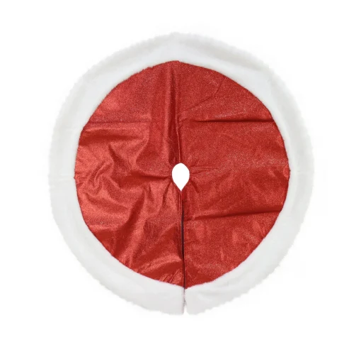 Touch Of Elegance>Christmas World Metallic Tree Skirt With Fur Trim Asst (90Cm)