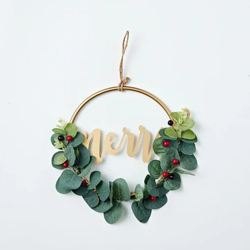 Wreaths, Garlands And Bows>Christmas World Mistletoe Half Wreath (26Cm)