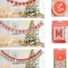 Traditional & Berry>Christmas World 14Pc Merry Christmas Bunting Asst (2.7M) - Circle