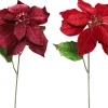 Traditional & Berry>Christmas World Poinsettia Red/Burgundy Pick