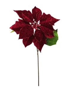 Traditional & Berry></noscript>Christmas World Poinsettia Red/Burgundy Pick